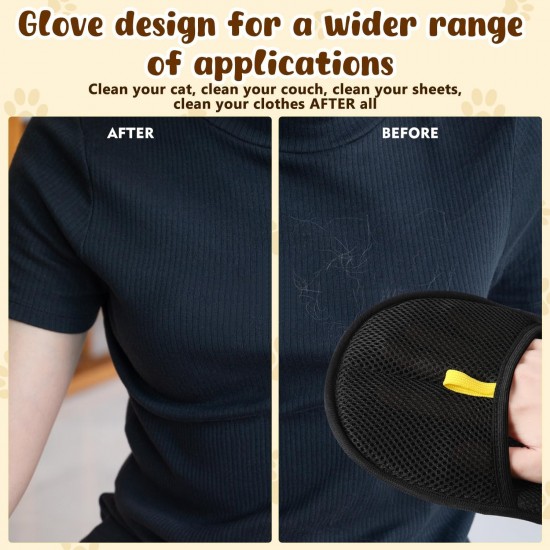 Fellmagnet Gloves 2025 - Double-Sided Grooming Gloves for Cats/Dogs, Antistatic Hair Removal on Sofa & Clothes, Reusable with Massage Function for Shiny Animal Fur - Pack of 2 Fellmagnet Gloves 2025 - Double-Sided Grooming Gloves for Cats/Dogs, Antistatic Hair Removal on Sofa & Clothes, Reusable with Massage Function for Shiny Animal Fur - Pack of 2