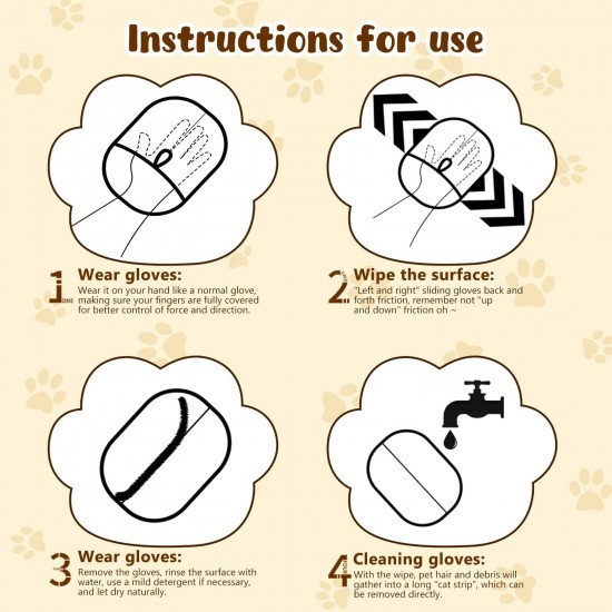 Fellmagnet Gloves 2025 - Double-Sided Grooming Gloves for Cats/Dogs, Antistatic Hair Removal on Sofa & Clothes, Reusable with Massage Function for Shiny Animal Fur - Pack of 2 Fellmagnet Gloves 2025 - Double-Sided Grooming Gloves for Cats/Dogs, Antistatic Hair Removal on Sofa & Clothes, Reusable with Massage Function for Shiny Animal Fur - Pack of 2