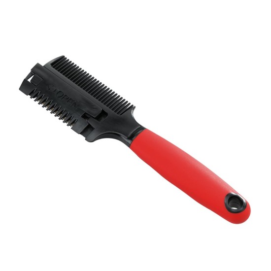 Ferplast Dog Comb with Razor, Integrated Blade, Dual Function Dual Function Plastic Teeth in Two Sizes, Non-Slip Handle Ferplast Dog Comb with Razor, Integrated Blade, Dual Function Dual Function Plastic Teeth in Two Sizes, Non-Slip Handle