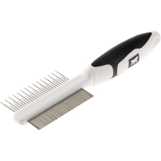 Ferplast GRO 5755 Premium Double Comb Chrome-Plated Steel Ergonomic for Dogs with Medium and Long Hair Ferplast GRO 5755 Premium Double Comb Chrome-Plated Steel Ergonomic for Dogs with Medium and Long Hair