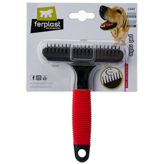Ferplast Gro 5872 Dog Rake Comb Rotating Teeth, 15.5 x 11 x 3.3 cm Ferplast Gro 5872 Dog Rake Comb Rotating Teeth, 15.5 x 11 x 3.3 cm