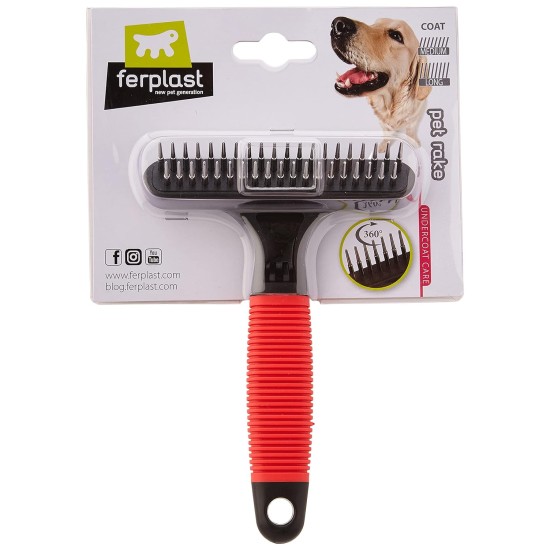 Ferplast Gro 5874 Dog Rake Comb Rotating Teeth, 11 x 3 x 15.5 cm Ferplast Gro 5874 Dog Rake Comb Rotating Teeth, 11 x 3 x 15.5 cm
