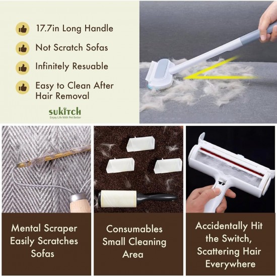 Fhintory Pet Hair Remover, Pet Hair Remover Brush Set, Cat Hair Remover, Reusable, Dog Hair Removal, Lint Brush Set for Carpets, Clothing, Scratching Posts and Sofas Fhintory Pet Hair Remover, Pet Hair Remover Brush Set, Cat Hair Remover, Reusable, Dog Hair Removal, Lint Brush Set for Carpets, Clothing, Scratching Posts and Sofas