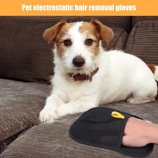 Fiotha Pack of 4 Double Sided Pet Grooming Glove, Reusable Antistatic Gloves, Pet Hair Remover Glove, Versatile Static Removal Gloves for Dog & Cat, for Washing Deshedding Grooming Fiotha Pack of 4 Double Sided Pet Grooming Glove, Reusable Antistatic Gloves, Pet Hair Remover Glove, Versatile Static Removal Gloves for Dog & Cat, for Washing Deshedding Grooming