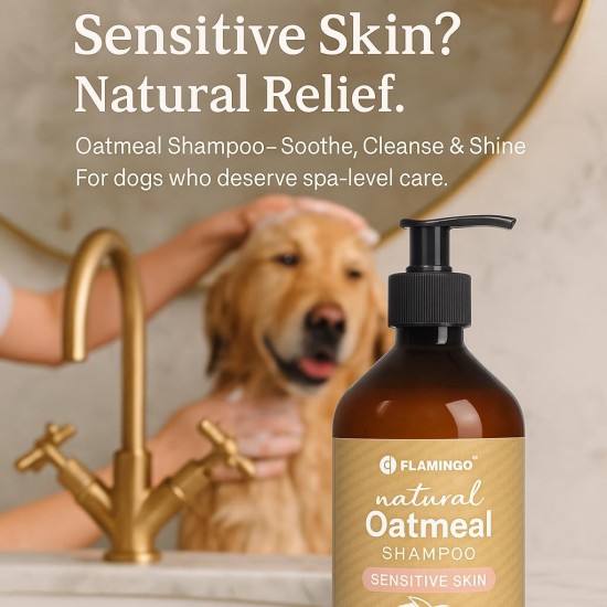 Flamingo Dog Shampoo - with Argan Oil - for Dogs with Long Fur 500 ml - Suitable for All Fur and Skin Types - Natural Shine of the Coat - Sensitive Flamingo Dog Shampoo - with Argan Oil - for Dogs with Long Fur 500 ml - Suitable for All Fur and Skin Types - Natural Shine of the Coat - Sensitive