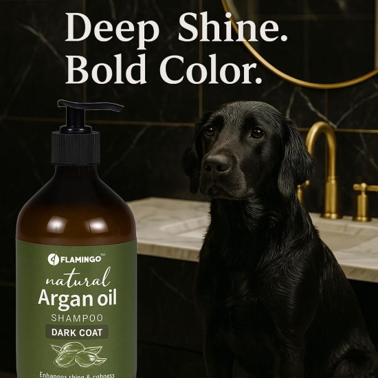 Flamingo Dog Shampoo - with Argan Oil - for Dogs with Long Fur 500 ml - Suitable for All Fur and Skin Types - Natural Shine of the Coat - Sensitive Flamingo Dog Shampoo - with Argan Oil - for Dogs with Long Fur 500 ml - Suitable for All Fur and Skin Types - Natural Shine of the Coat - Sensitive