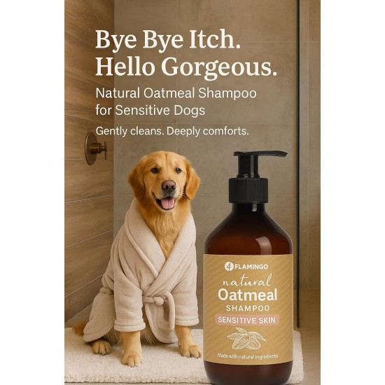 Flamingo Dog Shampoo with Argan Oil for Dogs with a Dark Coat 500 ml Suitable for All Fur and Skin Types Nourishes and Nourishes the Coat Strengthens the Colour and Shine of the Dark Coat