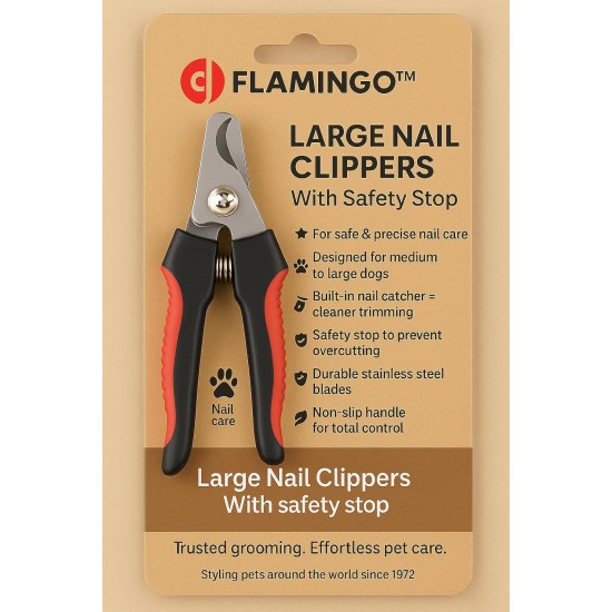 Flamingo Knippie Claw Scissors for Dogs - Professional Claw Cutter Large - 5.7 x 16 x 2.1 cm, Ideal for Labradors, German Shepherds, Rottweilers and Golden Retrievers XL Flamingo Knippie Claw Scissors for Dogs - Professional Claw Cutter Large - 5.7 x 16 x 2.1 cm, Ideal for Labradors, German Shepherds, Rottweilers and Golden Retrievers XL