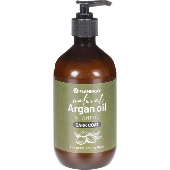 Flamingo Natural Shampoo with Argan Oil for Dogs with a Dark Coat 500 ml - Suitable for All Fur and Skin Types - Nourishes and Nourishes the Coat - Strengthens the Colour and Shine of the Dark Coat Flamingo Natural Shampoo with Argan Oil for Dogs with a Dark Coat 500 ml - Suitable for All Fur and Skin Types - Nourishes and Nourishes the Coat - Strengthens the Colour and Shine of the Dark Coat