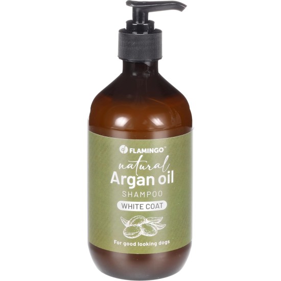 Flamingo Natural Shampoo with Argan Oil for Dogs with a Dark Coat 500 ml - Suitable for All Fur and Skin Types - Nourishes and Nourishes the Coat - Strengthens the Colour and Shine of the Dark Coat Flamingo Natural Shampoo with Argan Oil for Dogs with a Dark Coat 500 ml - Suitable for All Fur and Skin Types - Nourishes and Nourishes the Coat - Strengthens the Colour and Shine of the Dark Coat