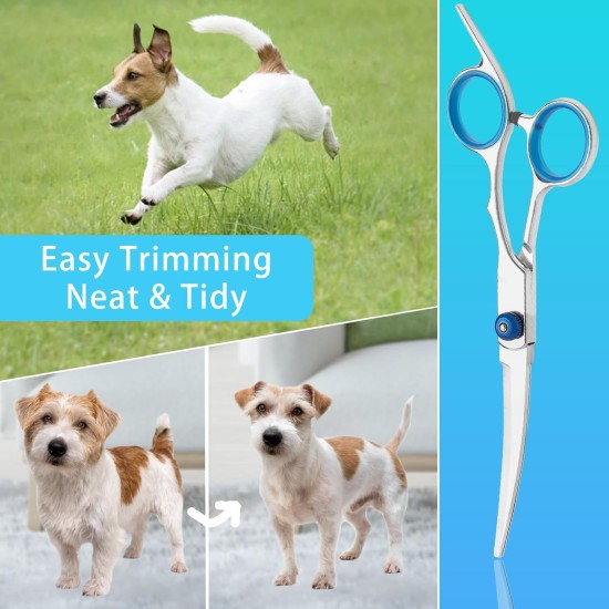 FlyWave Dog Scissors, Fur Scissors, Dog Scissors, Fur Scissors, Dog Scissors for Dogs, Cats and Cats Trimming Hair, Easy Trimming, Tidy and Clear FlyWave Dog Scissors, Fur Scissors, Dog Scissors, Fur Scissors, Dog Scissors for Dogs, Cats and Cats Trimming Hair, Easy Trimming, Tidy and Clear