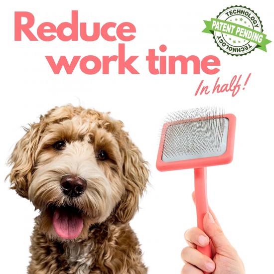 Flying Pawfect Pet Slicker Brush with Soft Flexible Massage Pens, Detangling and Deshedding for Thick Coat, Loose Hair and Undercoat, Professional Grooming Tool Flying Pawfect Pet Slicker Brush with Soft Flexible Massage Pens, Detangling and Deshedding for Thick Coat, Loose Hair and Undercoat, Professional Grooming Tool