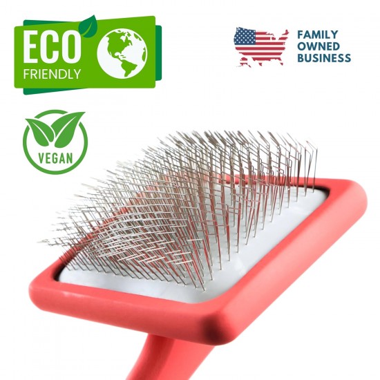 Flying Pawfect Pet Slicker Brush with Soft Flexible Massage Pens, Detangling and Deshedding for Thick Coat, Loose Hair and Undercoat, Professional Grooming Tool Flying Pawfect Pet Slicker Brush with Soft Flexible Massage Pens, Detangling and Deshedding for Thick Coat, Loose Hair and Undercoat, Professional Grooming Tool