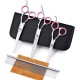Freewindo Dog Scissors Set Professional with Safety Round Tip, Including Straight Scissors Dog Thinning Scissors Dog Scissors Fur Scissors Curved and Comb for Dog Cat Hair Care