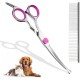 Fur Scissors for Dogs and Cats, Curved Scissors Dog Scissors Set, Professional Round Grooming Scissors, Pet Comb, Made of Robust Stainless Steel (Pink) Fur Scissors for Dogs and Cats, Curved Scissors Dog Scissors Set, Professional Round Grooming Scissors, Pet Comb, Made of Robust Stainless Steel (Pink)