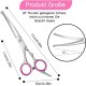 Fur Scissors for Dogs and Cats, Curved Scissors Dog Scissors Set, Professional Round Grooming Scissors, Pet Comb, Made of Robust Stainless Steel (Pink) Fur Scissors for Dogs and Cats, Curved Scissors Dog Scissors Set, Professional Round Grooming Scissors, Pet Comb, Made of Robust Stainless Steel (Pink)