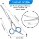 Fur Scissors for Dogs and Cats, Curved Scissors Dog Scissors Set, Professional Round Grooming Scissors, Pet Comb, Made of Robust Stainless Steel (Pink) Fur Scissors for Dogs and Cats, Curved Scissors Dog Scissors Set, Professional Round Grooming Scissors, Pet Comb, Made of Robust Stainless Steel (Pink)