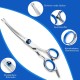 Fur Scissors for Dogs and Cats, Curved Scissors Dog Scissors Set, Professional Round Grooming Scissors, Pet Comb, Made of Robust Stainless Steel (Pink) Fur Scissors for Dogs and Cats, Curved Scissors Dog Scissors Set, Professional Round Grooming Scissors, Pet Comb, Made of Robust Stainless Steel (Pink)