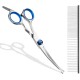 Fur Scissors for Dogs and Cats, Curved Scissors Dog Scissors Set, Professional Round Grooming Scissors, Pet Comb, Made of Robust Stainless Steel (Pink) Fur Scissors for Dogs and Cats, Curved Scissors Dog Scissors Set, Professional Round Grooming Scissors, Pet Comb, Made of Robust Stainless Steel (Pink)