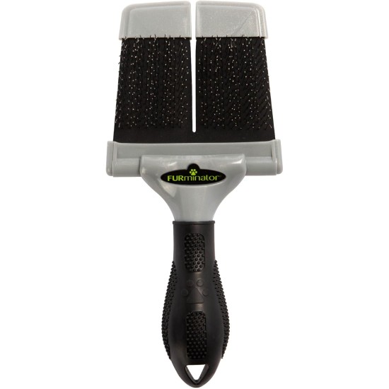 Furminator Slicker Brush Size L Hard - Large Brush with Hard Bristles for Dogs and Cats with Curly, Medium or Long Fur Furminator Slicker Brush Size L Hard - Large Brush with Hard Bristles for Dogs and Cats with Curly, Medium or Long Fur