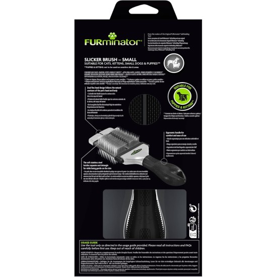 Furminator Slicker Brush Size L Hard - Large Brush with Hard Bristles for Dogs and Cats with Curly, Medium or Long Fur Furminator Slicker Brush Size L Hard - Large Brush with Hard Bristles for Dogs and Cats with Curly, Medium or Long Fur