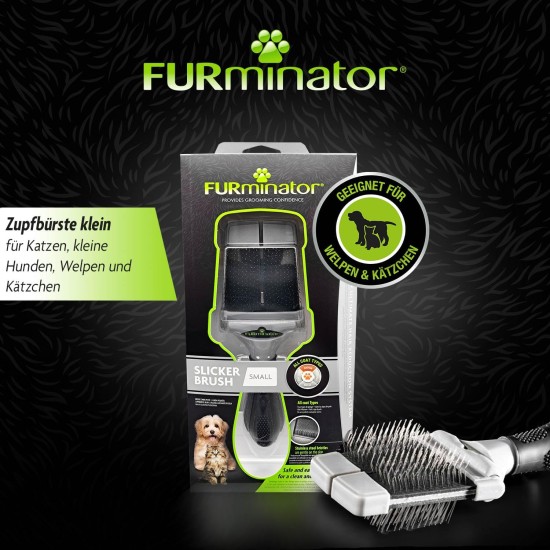 Furminator Slicker Brush Size L Hard - Large Brush with Hard Bristles for Dogs and Cats with Curly, Medium or Long Fur Furminator Slicker Brush Size L Hard - Large Brush with Hard Bristles for Dogs and Cats with Curly, Medium or Long Fur