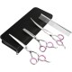 GEMEK Pet Cat Dog Grooming Scissors Set of 4 Stainless Steel Professional Pet Trimmer Kit - 7.5 Inch Straight Scissors, Thinning Scissors, Curved Scissors, Grooming Combs GEMEK Pet Cat Dog Grooming Scissors Set of 4 Stainless Steel Professional Pet Trimmer Kit - 7.5 Inch Straight Scissors, Thinning Scissors, Curved Scissors, Grooming Combs