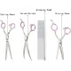 GEMEK Pet Cat Dog Grooming Scissors Set of 4 Stainless Steel Professional Pet Trimmer Kit - 7.5 Inch Straight Scissors, Thinning Scissors, Curved Scissors, Grooming Combs GEMEK Pet Cat Dog Grooming Scissors Set of 4 Stainless Steel Professional Pet Trimmer Kit - 7.5 Inch Straight Scissors, Thinning Scissors, Curved Scissors, Grooming Combs