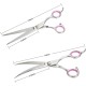 GEMEK Pet Cat Dog Grooming Scissors Set of 4 Stainless Steel Professional Pet Trimmer Kit - 7.5 Inch Straight Scissors, Thinning Scissors, Curved Scissors, Grooming Combs GEMEK Pet Cat Dog Grooming Scissors Set of 4 Stainless Steel Professional Pet Trimmer Kit - 7.5 Inch Straight Scissors, Thinning Scissors, Curved Scissors, Grooming Combs