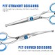 GEMEK Pet Cat Dog Grooming Scissors Set of 4 Stainless Steel Professional Pet Trimmer Kit - 7.5 Inch Straight Scissors, Thinning Scissors, Curved Scissors, Grooming Combs GEMEK Pet Cat Dog Grooming Scissors Set of 4 Stainless Steel Professional Pet Trimmer Kit - 7.5 Inch Straight Scissors, Thinning Scissors, Curved Scissors, Grooming Combs