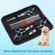 GEMEK Pet Cat Dog Grooming Scissors Set of 4 Stainless Steel Professional Pet Trimmer Kit - 7.5 Inch Straight Scissors, Thinning Scissors, Curved Scissors, Grooming Combs GEMEK Pet Cat Dog Grooming Scissors Set of 4 Stainless Steel Professional Pet Trimmer Kit - 7.5 Inch Straight Scissors, Thinning Scissors, Curved Scissors, Grooming Combs