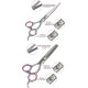 GEMEK Pet Cat Dog Grooming Scissors Set of 4 Stainless Steel Professional Pet Trimmer Kit - 7.5 Inch Straight Scissors, Thinning Scissors, Curved Scissors, Grooming Combs GEMEK Pet Cat Dog Grooming Scissors Set of 4 Stainless Steel Professional Pet Trimmer Kit - 7.5 Inch Straight Scissors, Thinning Scissors, Curved Scissors, Grooming Combs