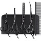 GEMEK Professional Grooming Scissors for Dogs with Round Safety Tips, Dog Grooming Scissors Set - Thinning, Straight, Curved Scissors and Comb for Long Short Hair for Dog Cat Pet