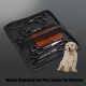 GEMEK Professional Grooming Scissors for Dogs with Round Safety Tips, Dog Grooming Scissors Set - Thinning, Straight, Curved Scissors and Comb for Long Short Hair for Dog Cat Pet