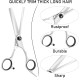 GOTFUN Pack of 4 Dog Grooming Scissors Curved Scissors with Safety Round Tips Professional Thin Scissors Stainless Steel Pet Grooming Scissors Set with Thin Scissors for Dogs Cats Pets