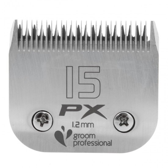 GROOM PROFESSIONAL Pro X Dog Grooming Shearing Head - Removable Shaving Head - Hardened Steel - Excellent Wear Resistance and Excellent Cutting Performance - Replacement Blade - 15 GROOM PROFESSIONAL Pro X Dog Grooming Shearing Head - Removable Shaving Head - Hardened Steel - Excellent Wear Resistance and Excellent Cutting Performance - Replacement Blade - 15