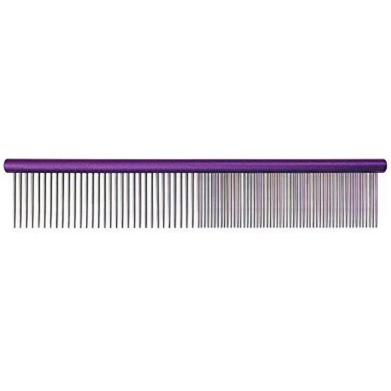 GROOM PROFESSIONAL Spectrum Aluminium Comb 50/50, 25 cm, Purple GROOM PROFESSIONAL Spectrum Aluminium Comb 50/50, 25 cm, Purple