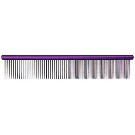 GROOM PROFESSIONAL Spectrum Aluminium Comb 50/50, 25 cm, Purple GROOM PROFESSIONAL Spectrum Aluminium Comb 50/50, 25 cm, Purple