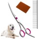 Geaanen Dog Scissors, Fur Scissors for Dogs and Cats, Curved Scissors Dog Scissors Set, Professional Round Grooming Scissors, Cat Grooming Scissors, Dog Grooming Scissors for Cats and Other Pets