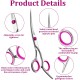 Geaanen Dog Scissors, Fur Scissors for Dogs and Cats, Curved Scissors Dog Scissors Set, Professional Round Grooming Scissors, Cat Grooming Scissors, Dog Grooming Scissors for Cats and Other Pets