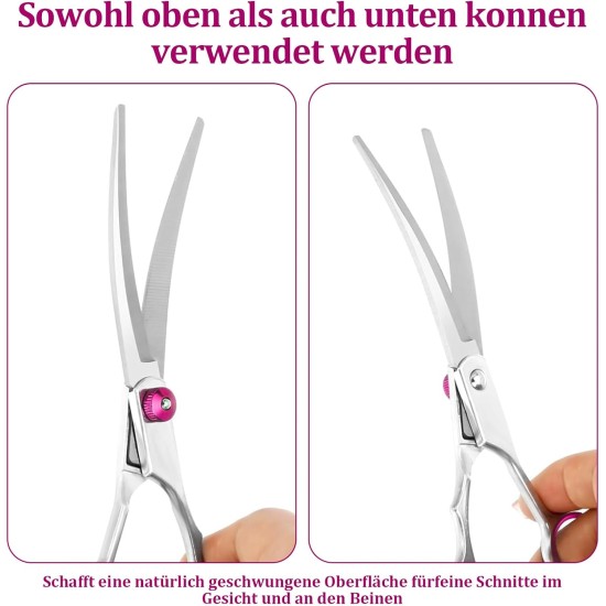Geaanen Dog Scissors, Fur Scissors for Dogs and Cats, Curved Scissors Dog Scissors Set, Professional Round Grooming Scissors, Cat Grooming Scissors, Dog Grooming Scissors for Cats and Other Pets Geaanen Dog Scissors, Fur Scissors for Dogs and Cats, Curved Scissors Dog Scissors Set, Professional Round Grooming Scissors, Cat Grooming Scissors, Dog Grooming Scissors for Cats and Other Pets
