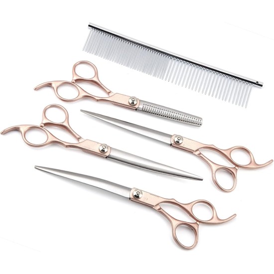 Geib Left Hand Hair Thinning Scissors for Dogs, Pack of 22, Professional Scissors Set for Pet Care, Hairdresser, for Pet Hairdressers and All with Dogs and Cats, Japanese Geib Left Hand Hair Thinning Scissors for Dogs, Pack of 22, Professional Scissors Set for Pet Care, Hairdresser, for Pet Hairdressers and All with Dogs and Cats, Japanese