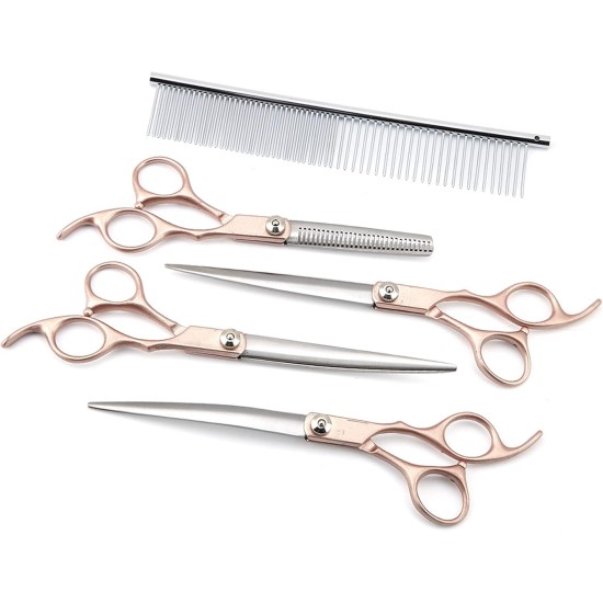 Geib Left Hand Hair Thinning Scissors for Dogs, Pack of 22, Professional Scissors Set for Pet Care, Hairdresser, for Pet Hairdressers and All with Dogs and Cats, Japanese Geib Left Hand Hair Thinning Scissors for Dogs, Pack of 22, Professional Scissors Set for Pet Care, Hairdresser, for Pet Hairdressers and All with Dogs and Cats, Japanese