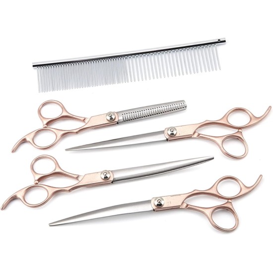 Geib Left Hand Hair Thinning Scissors for Dogs, Pack of 22, Professional Scissors Set for Pet Care, Hairdresser, for Pet Hairdressers and All with Dogs and Cats, Japanese Geib Left Hand Hair Thinning Scissors for Dogs, Pack of 22, Professional Scissors Set for Pet Care, Hairdresser, for Pet Hairdressers and All with Dogs and Cats, Japanese