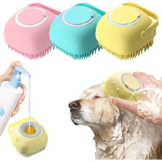 Generic HMJO Pet Bath Brush Washing Brush Grooming Brush with Shampoo Storage Massage Brush for Dogs and Cats Shower Care Acrylic Generic HMJO Pet Bath Brush Washing Brush Grooming Brush with Shampoo Storage Massage Brush for Dogs and Cats Shower Care Acrylic