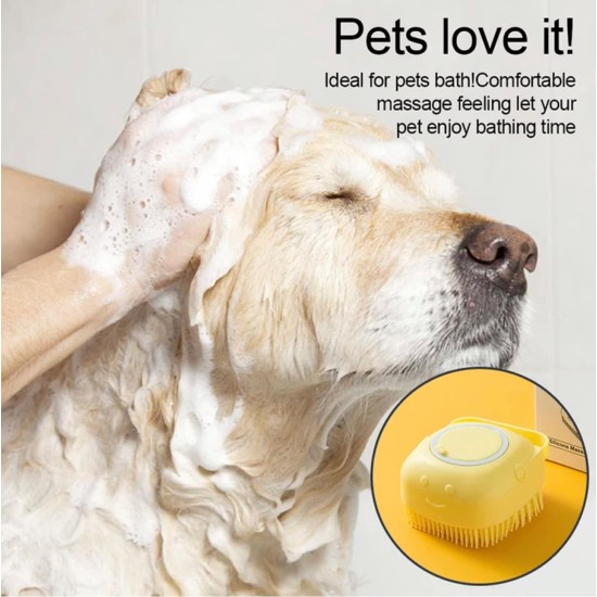 Generic HMJO Pet Bath Brush Washing Brush Grooming Brush with Shampoo Storage Massage Brush for Dogs and Cats Shower Care Acrylic Generic HMJO Pet Bath Brush Washing Brush Grooming Brush with Shampoo Storage Massage Brush for Dogs and Cats Shower Care Acrylic
