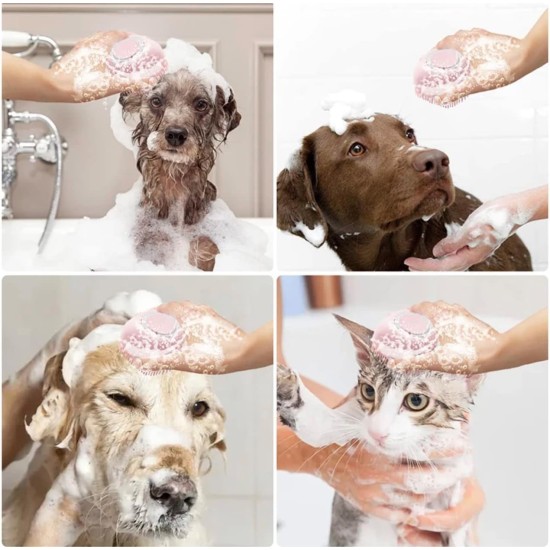 Generic HMJO Pet Bath Brush Washing Brush Grooming Brush with Shampoo Storage Massage Brush for Dogs and Cats Shower Care Acrylic Generic HMJO Pet Bath Brush Washing Brush Grooming Brush with Shampoo Storage Massage Brush for Dogs and Cats Shower Care Acrylic