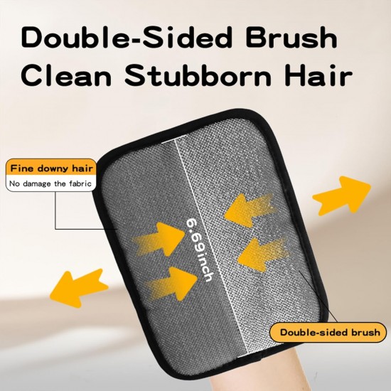 Generisch Pet Hair Remover Glove, Reusable Pet Grooming Gloves, Double Sided Pet Growing Gloves, for Couch, Furniture, Carpet, Car Seat (2 Pieces) Generisch Pet Hair Remover Glove, Reusable Pet Grooming Gloves, Double Sided Pet Growing Gloves, for Couch, Furniture, Carpet, Car Seat (2 Pieces)