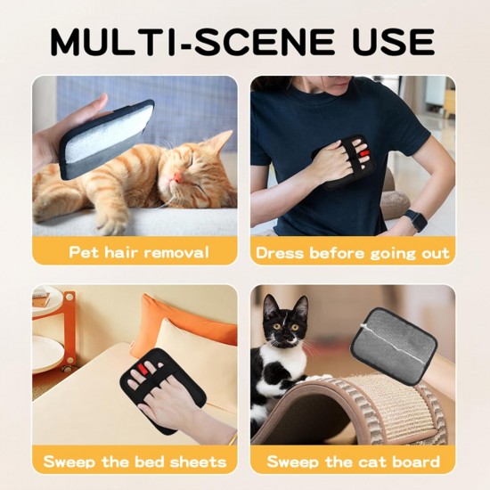 Generisch Pet Hair Remover Glove, Reusable Pet Grooming Gloves, Double Sided Pet Growing Gloves, for Couch, Furniture, Carpet, Car Seat (2 Pieces) Generisch Pet Hair Remover Glove, Reusable Pet Grooming Gloves, Double Sided Pet Growing Gloves, for Couch, Furniture, Carpet, Car Seat (2 Pieces)