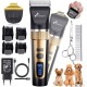 Gimars 2-in-1 Dog Clipper with Dog Trimmer, 7000 rpm Quiet Dog Clippers Set, USB Rechargeable Wireless Pet Hair Trimmer, Clipper Cat Dog Razor for Thick Fur